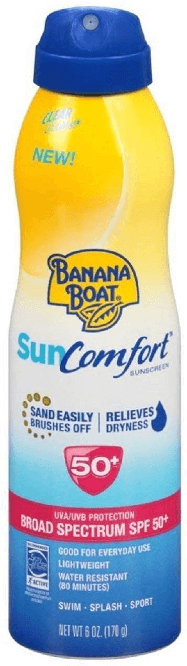 picture of banana boat sun comfort