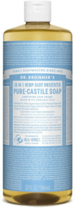 picture of bronner's pure castile unscented baby soap