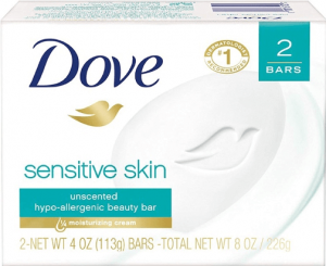 picture of dove unscented soap which is one of the best tattoo soaps in the market right now