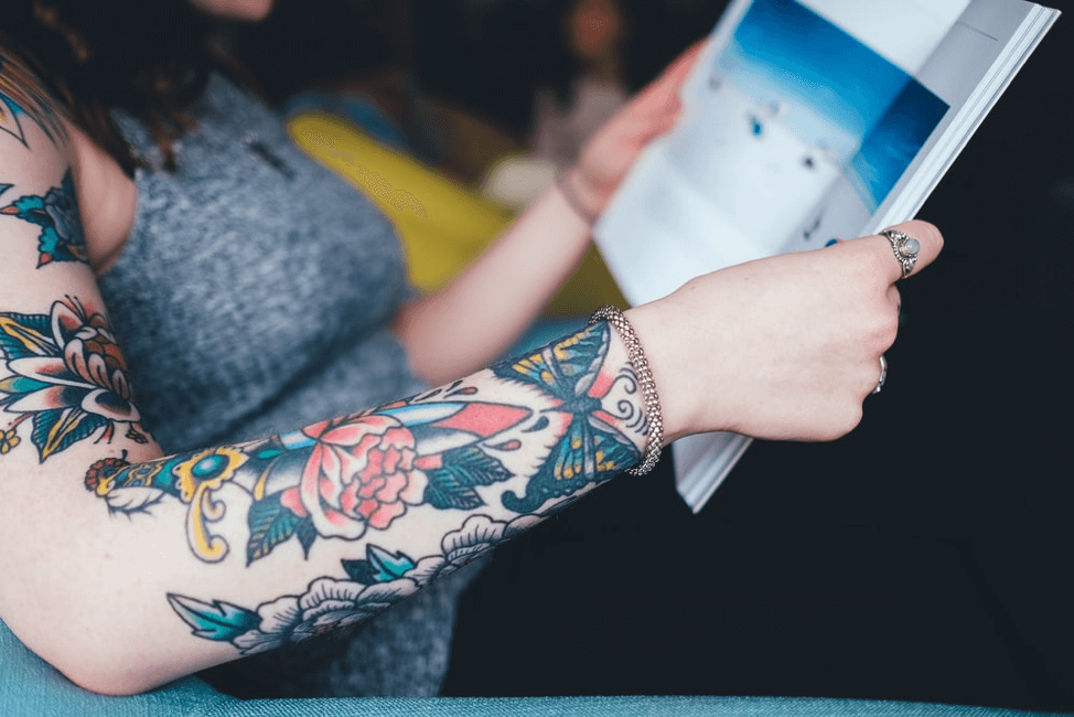 photo of woman with healed tattoo